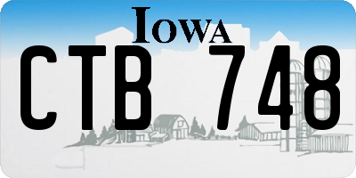 IA license plate CTB748