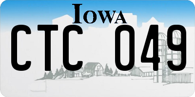 IA license plate CTC049