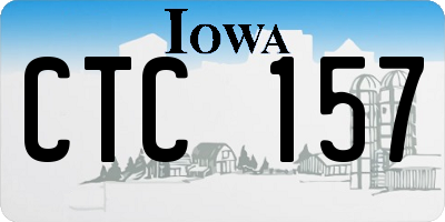 IA license plate CTC157
