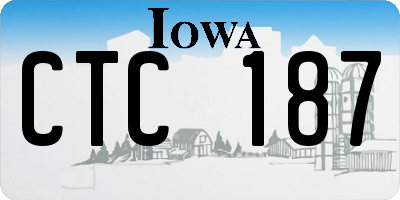 IA license plate CTC187