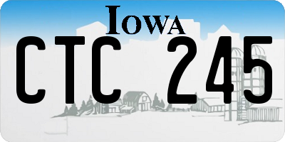 IA license plate CTC245