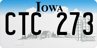 IA license plate CTC273
