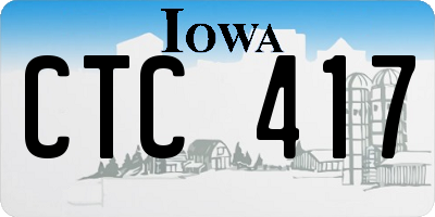 IA license plate CTC417