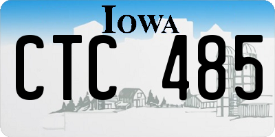 IA license plate CTC485