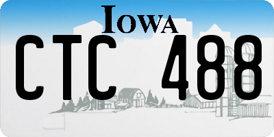 IA license plate CTC488