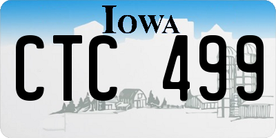 IA license plate CTC499
