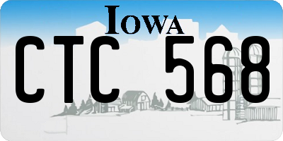IA license plate CTC568