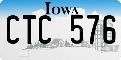 IA license plate CTC576