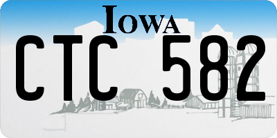 IA license plate CTC582