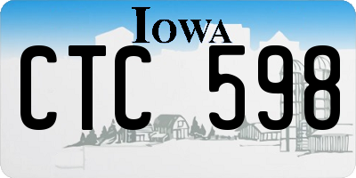 IA license plate CTC598