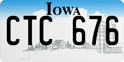 IA license plate CTC676