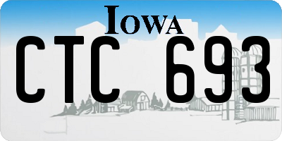 IA license plate CTC693