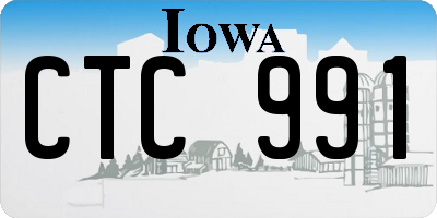 IA license plate CTC991