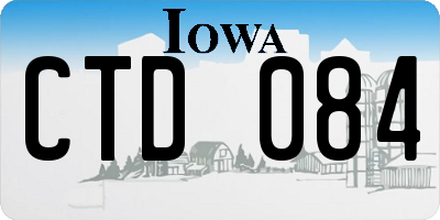 IA license plate CTD084