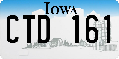 IA license plate CTD161