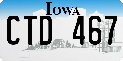 IA license plate CTD467
