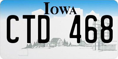 IA license plate CTD468