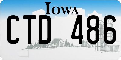IA license plate CTD486