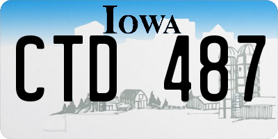 IA license plate CTD487