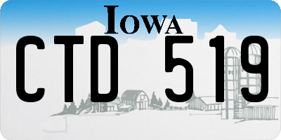 IA license plate CTD519