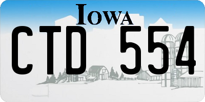 IA license plate CTD554