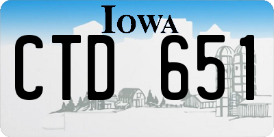 IA license plate CTD651