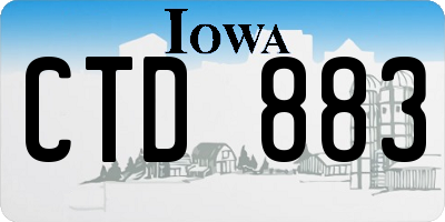 IA license plate CTD883