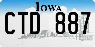 IA license plate CTD887