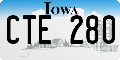 IA license plate CTE280