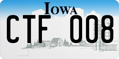 IA license plate CTF008
