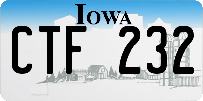IA license plate CTF232