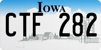 IA license plate CTF282
