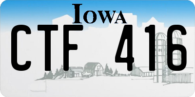 IA license plate CTF416