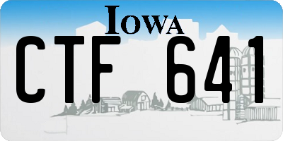 IA license plate CTF641