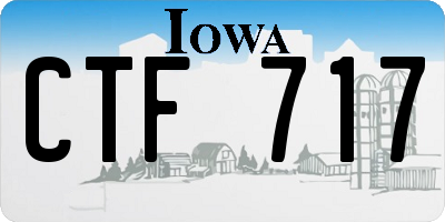 IA license plate CTF717