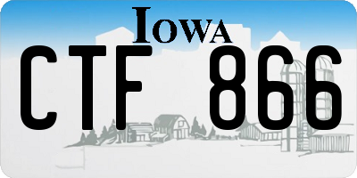 IA license plate CTF866