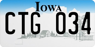 IA license plate CTG034