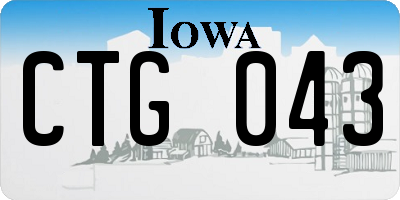 IA license plate CTG043