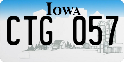 IA license plate CTG057