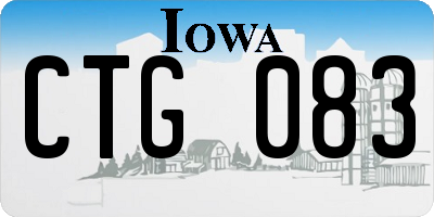 IA license plate CTG083