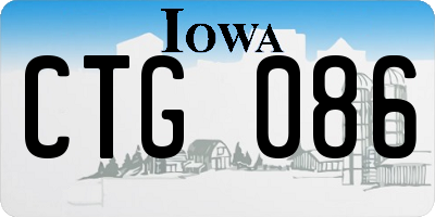 IA license plate CTG086