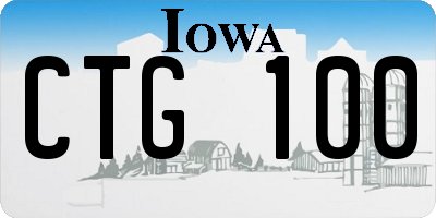 IA license plate CTG100