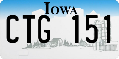 IA license plate CTG151