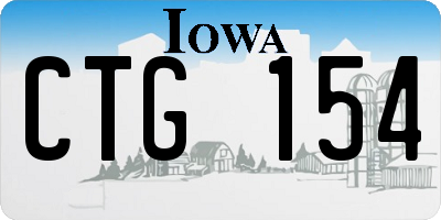 IA license plate CTG154