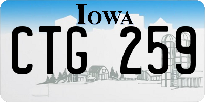 IA license plate CTG259