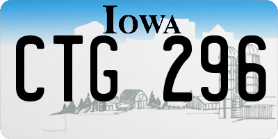 IA license plate CTG296