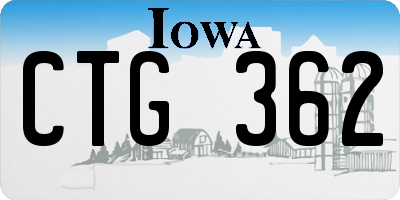 IA license plate CTG362