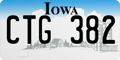 IA license plate CTG382