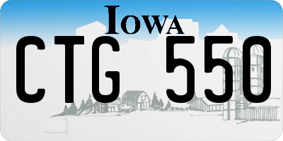 IA license plate CTG550