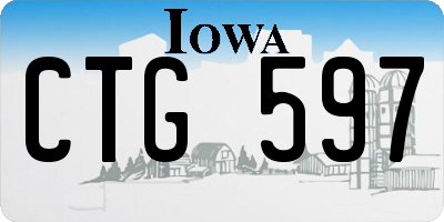 IA license plate CTG597